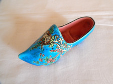 ANCIEN SABOT en Céramique Bleu Signé LONGWY