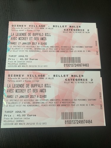 Lot tickets légende de - la,