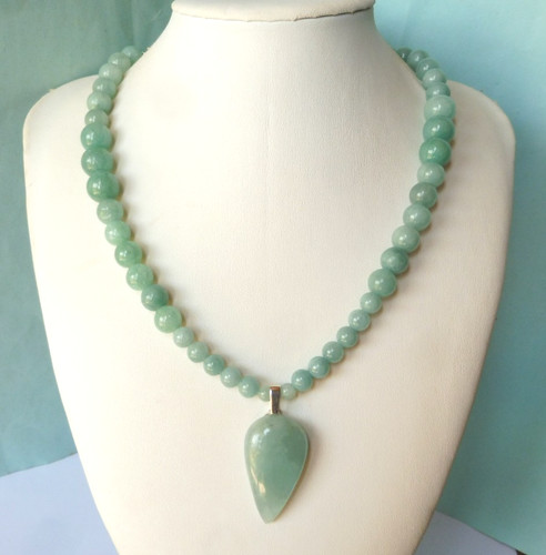 Collier jade vert bleu de - collier,