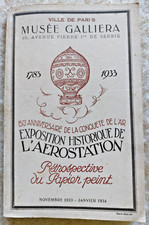 Catalogue Musée Galliera Aérostation 1783-1933 Montgolfier Papier Peint d'époque