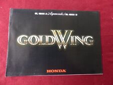 Prospectus  Moto : HONDA  GOLDWING GL 1200 A  aspencade & GL 1200 D  / années 90
