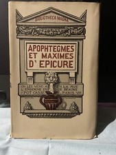 Apophtegmes Et Maximes D Épicure. A L’enseigne Du Pot Cassé. 250 Ex