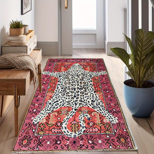 Tapis léopard floral neuf