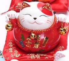 Tirelire Maneki Neko rouge