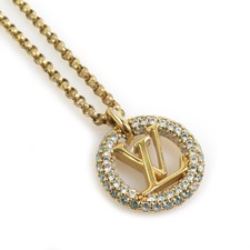 Auth Collier LOUIS VUITTON Or/Métal Argenté/Strass M00759 - h31683i