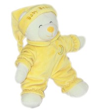 Doudou peluche ours Jaune