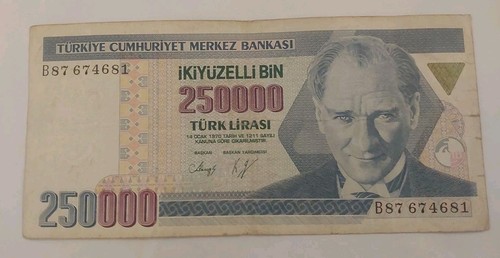 Billet turquie 250 000 lirasi - 250,