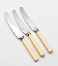 G. Butler Sheffield 3 couteaux table bakélite/Stainless English knife