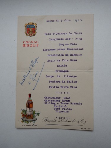 Menu ancien dubouché - ancien,