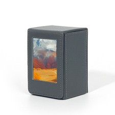 Grande boîte de rangement photo PVC pour photos 3 pouces et cartes à jeux marr