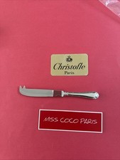COUTEAU FROMAGE  CHRISTOFLE  RUBANS METAL ARGENTE 20 CM TRÈS BEL ETAT