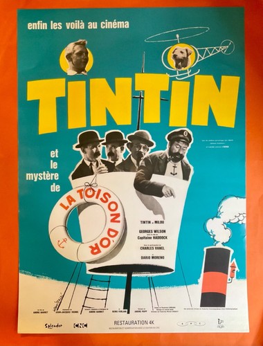 Affiche cinéma tintin - cinÉma, le