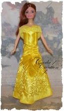 Vêtement Barbie Robe De Princesse Poupée Mannequin La Belle Et La Bête Neuf