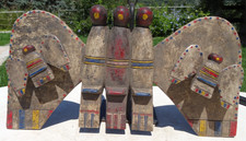 Rare Trophée de laboureur Sénoufo  66 cm  (avec la canne)  Côte d'Ivoire