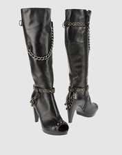 MARE – NEUF - Bottes en cuir noir à bout ouvert à talon style Rock Gothique 
