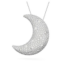 Collier swarovski Lune, Blanc