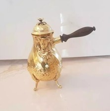 Verseuse Chocolatière En Argent Massif Vermeil Mercure d'or Empire 