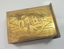 Laiton Vintage / Antique Correspondant Sécurité/ Support/ Étui 991/31