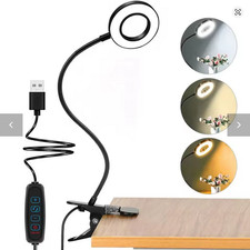Lampe LED Clip 48 Lumières Douces Flexible Rechargeable USB Bureau Lecture Porta