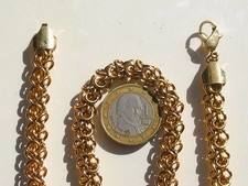 BEAU et GROS COLLIER en Plaqué or poinçonné / Longueur 46cm