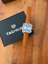 BRACELET COMPATIBLE TAG HEUER MARRON BRUN HAVANE  POUR MONACO CARRERA ETC 22 MM