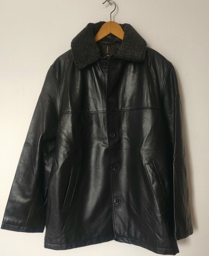 Manteau parka cuir - manteau/parka, en