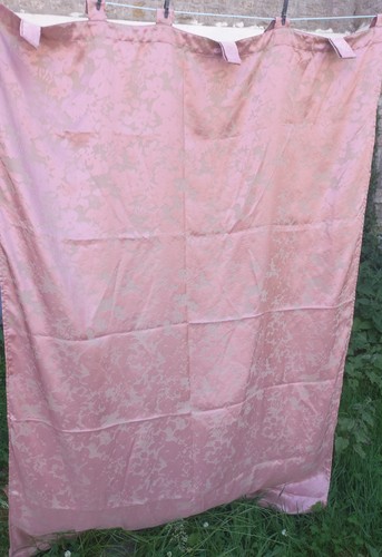 Grand rideau damassé - , rose