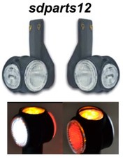 2 x 12V 24V LED FEUX DE GABARIT ROUGE BLANC ORANGE CAMION CARAVANE REMORQUE *ECE