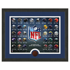NFL Highland Menthe Casque Collection Avec Pièce Game Usé Football Image 30x38cm