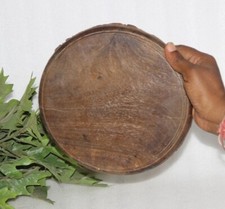 Plaque À Pain Chapati En Bois Ancienne Originale Sculptée À La Main 15765