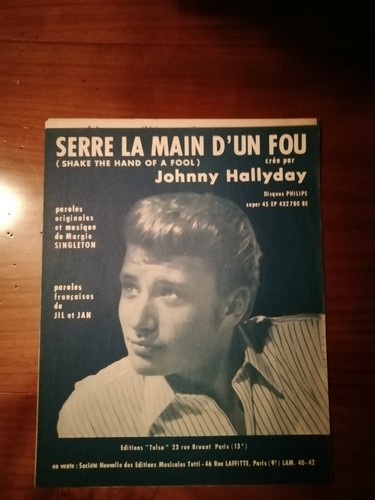 Partition johnny hallyday - partition, hallyday 
