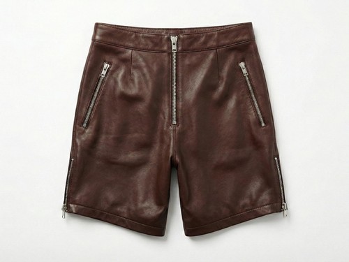 Short motard cuir - motard, en
