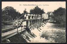 CPA Selles-Saint-Denis, Les écluses 