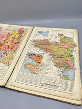 Ancien atlas classique Schrader & Gallouédec, Librairie Hachette cartes  couleur