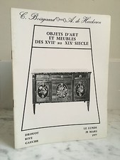 Catalogue de vente Objets