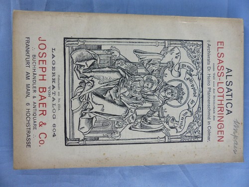 Livre alsatica elsass - alsatica,