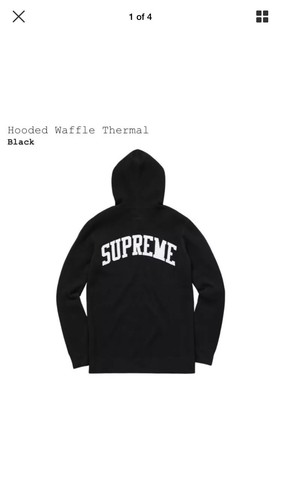 Supreme hooded waffle thermal - hooded,