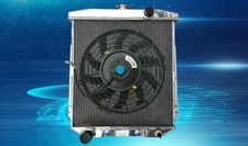 Alu Radiator+FAN  54 55 56 FOR 1954-1956 FORD FAIRLANE CAR SEDAN WAGON MAINLINE