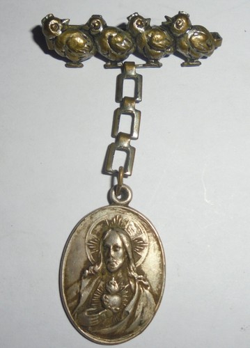 Rare ancienne medaille broche - rare,