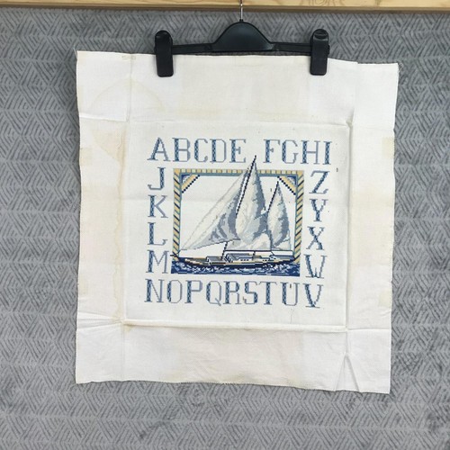 Vintage alphabet bateau - alphabet,