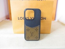 Auth LOUIS VUITTON Monogram iPhone Bumper 14 Pro Case Cover LV M81999