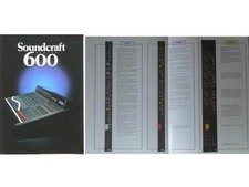 SOUNDCRAFT SERIES 600 RECORDING CONSOLE BROCHURE 1985 