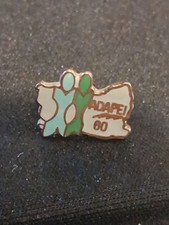 (H1) pin's vintage badge épinglette pins + attache ADAPEI 60