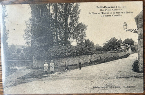 Cpa petit couronne rue - couronne,