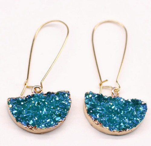 Boucles oreille druzy - d,