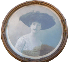 Cadre photo rond bronze Laiton