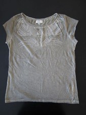 T-shirt femme kaki clouté de