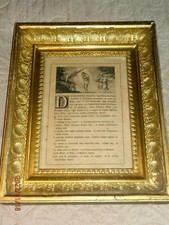 ANCIEN CADRE DORé VITRINE/UNE PARTIE DU CANON D'AUTEL?/MESSE/27,5x33,5cm/XIXéme