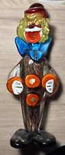 Clown En Verre Soufflé En Style Murano Vintage Rare Modèle 