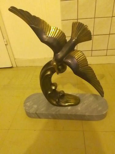 Sculpture bronze mouette - sculpture,